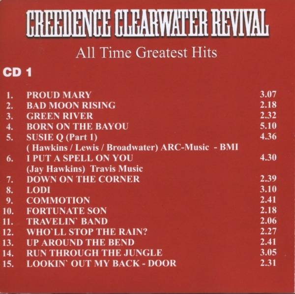 Creedence Clearwater Revival All Time Greatest Hits [in01 de]